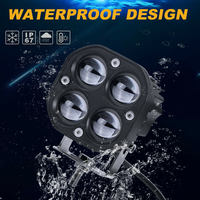 Projecteur LED 40W 12V pour conduite tout-terrain, 3 pouces, double couleur, pour SUV, VTT, camion, tracteur, moto, état neuf