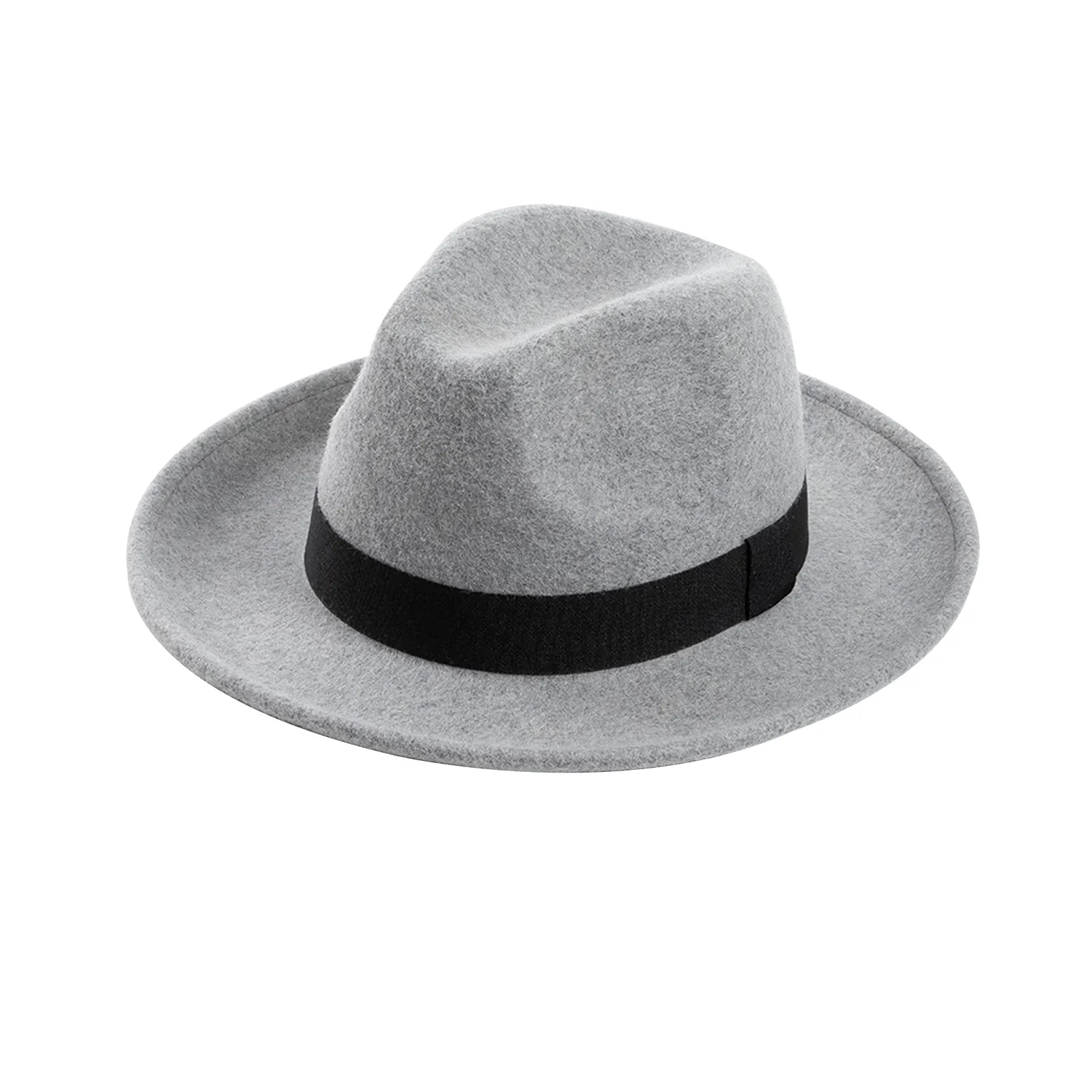 Chapeau simple High Quality Wool Felt Hat Lady Wide Brim Fedora Hat for Man and Women Outdoors Keep Warm