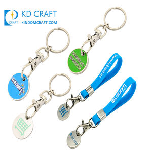 Porte-clés avec pièces <span class=keywords><strong>de</strong></span> monnaie, en métal émail <span class=keywords><strong>personnalisé</strong></span> blanc, panier <span class=keywords><strong>de</strong></span> supermarché, bon marché, différentes tailles, 100 pièces - Product Image 3