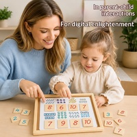 Juguete Educativo de Madera para Niños, Montessori, con Números de Colores, para el Aprendizaje de la Cognición, Juego de Emparejamiento Matemático, Venta al Por Mayor
