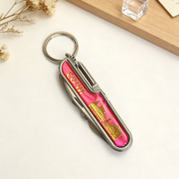 Couteau multifonction pliant de poche 11-en-1 personnalisé avec logo, porte-clés, artisanat métallique, souvenir, vente en gros