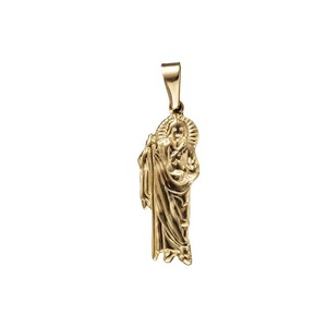 Produttore preghiera religiosa piccolo angelo <span class=keywords><strong>ciondolo</strong></span> 18K oro placcato stile gotico in acciaio inox ciondoli alla moda per gioielli - Product Image 5
