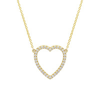 Collar de Plata de Ley S925 con Corazón Hueco para Mujer, Collares de Moda Versátiles y Elegantes, Collar con Colgante