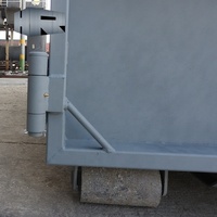 Poubelle de construction de carrosserie de camion à crochet en acier robuste avec apprêt gris, état neuf