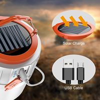 Lampe de camping LED portable, lanterne d'extérieur, lampe solaire rechargeable multifonctionnelle, lampe de camping solaire LED d'urgence