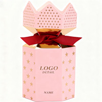 Kits de Noël de luxe avec logo personnalisé Bonbon Forme de bonbon unique Boîte à craquelins avec nœud en ruban