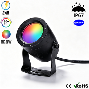 Focos Exteriores Inteligentes IP67 de 12W 16W Benory 24V DMX512 Loxone Tree RGBW, Control por Wifi Tuya, GVS KNX CASAMBI, Luz de Jardín con Estaca - Product Image 1