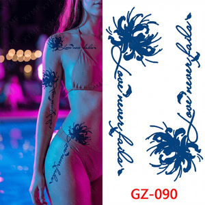 Tatuaggi Temporanei Semi-Permanenti <span class=keywords><strong>con</strong></span> Oltre 5000 Disegni, Impermeabili, Resistenti al Sudore, Durata 2 Settimane, Motivi Floreali - Product Image 4