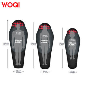 Sac de couchage Woqi Mummy 1,3 kg, coque en nylon respirante, pour adulte, camping par temps froid, randonnée, voyage - Product Image 4