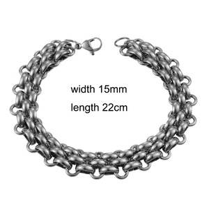 Bracelet en acier inoxydable fait à la main, couleur or, pour hommes, Hip Hop, bijoux de mode de haute qualité - Product Image 6