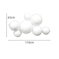 Kit Garland Balon PVC 7PCS, Set Balon Cincin Tiup yang Dapat Digunakan Kembali untuk Dekorasi Pesta Ulang Tahun dan Pernikahan