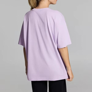 Summer Eco-Friendly <b>Loose</b> Fit <b>Women</b> Oversized T-<b>Shirt</b> 100% Cotton Customizable Design High Quality Wholesale Price - Product Image 5