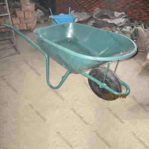 GS/TUV jardín europeo carretilla de rueda WB7864 verde con bandeja de PVC 120L - Product Image 3