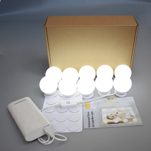 Vanity Gương Đèn Cáp USB Cạo Gương Với 10 Bóng Đèn <span class=keywords><strong>Led</strong></span> Có Thể Điều Chỉnh Độ Sáng - Product Image 4