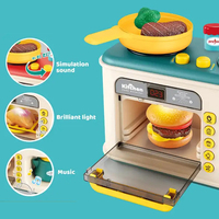 Jouet de cuisine d'imitation avec cuisinière, ensemble de jeu de simulation d'appareils électroménagers avec lumière et musique, accessoires alimentaires pour jeu de rôle pour enfants