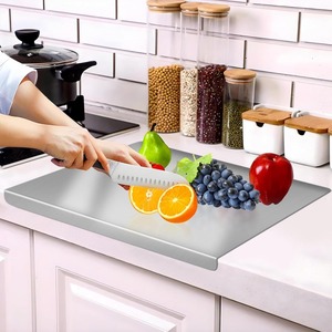 304 thép không gỉ thớt cho nhà bếp, thích hợp cho thịt rau bánh mì và nướng (60x40 cm/23.62x15.75 <span class=keywords><strong>in</strong></span>) - Product Image 1