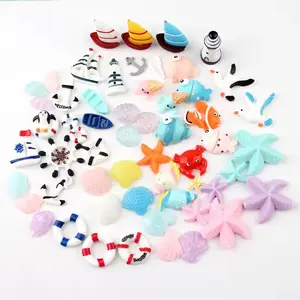 All'ingrosso in stile cartone animato in miniatura accessori giocattolo in resina Slime riempitivo nave colla da te marina vento nautico decorazioni per bambini