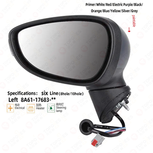 Accessoires de voiture Ensemble de rétroviseur extérieur gauche pour <span class=keywords><strong>Ford</strong></span> <span class=keywords><strong>Fiesta</strong></span> 2009-2017 Auto Mirror Assy 6 <span class=keywords><strong>Line</strong></span>(ghole/10hole) - Product Image 2