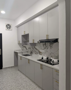 Sang Trọng Châu Âu Hiện Đại Cà Phê Nhà Bếp Đảo Tủ Thiết Kế Đơn Giản Matt Kết Thúc Giá Tốt Tùy Chỉnh Vòi Nước Acrylic Bảng Điều Khiển Cửa - Product Image 4