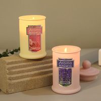Bocal à thé en verre de luxe personnalisé, bougie parfumée, cire de soja botanique, pot sans fumée, semi-fait main, aromathérapie, cadeau pour la décoration de la maison