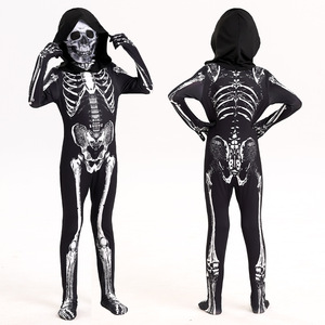 Disfraz <span class=keywords><strong>de</strong></span> Esqueleto <span class=keywords><strong>de</strong></span> Halloween para Niños, Mono <span class=keywords><strong>de</strong></span> Cuerpo Entero con Estampado <span class=keywords><strong>de</strong></span> Huesos 3D, Máscara con Capucha <span class=keywords><strong>de</strong></span> Calavera, Conjunto <span class=keywords><strong>de</strong></span> Disfraz <span class=keywords><strong>de</strong></span> Cosplay para Niños y Niñas - Product Image 1