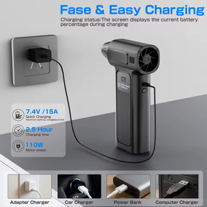 4000mAh Haute Pression <span class=keywords><strong>Air</strong></span> Duster Puissant Électrique Mini Turbo Ventilateur <span class=keywords><strong>Air</strong></span> Souffleur Compressé <span class=keywords><strong>Air</strong></span> Duster pour PC De Bureau Cleaner - Product Image 6