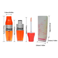Huile à lèvres repulpante parfumée aux fruits, vitamine E, hydratante, brillante, 4 parfums de fruits, OEM ODM, étiquette privée, logo personnalisé, vente en gros