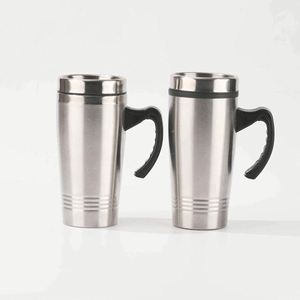 Stainless Steel Tumbler Handle <b>Double</b> <b>Wall</b> Vacuum Insulated Travel <b>Mug</b> Eco-Friendly Spill Proof Leak-Proof Minimalist Design 0-6 - Product Image 1