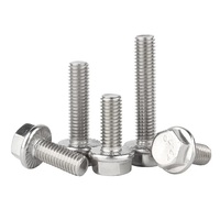 Tornillos hexagonales de acero inoxidable SS con brida 1/4 5/16 3/8 7/16 1/2 9/16 5/8 3/4 7/8 1 pulgada ANSI ASTM UNC UNF Rosca fina gruesa