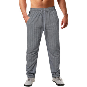 <span class=keywords><strong>Pantaloni</strong></span> estivi di <span class=keywords><strong>lino</strong></span> a <span class=keywords><strong>righe</strong></span> Casual con coulisse in vita elastica <span class=keywords><strong>pantaloni</strong></span> di <span class=keywords><strong>lino</strong></span> di cotone da spiaggia - Product Image 5