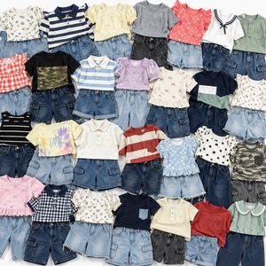 Conjunto de Jeans y Top de Verano para Niños, Ropa de Mezclilla de Dos Piezas para Niños y Niñas, Tallas Variadas, Ropa al por Mayor en Buen Estado - Product Image 6