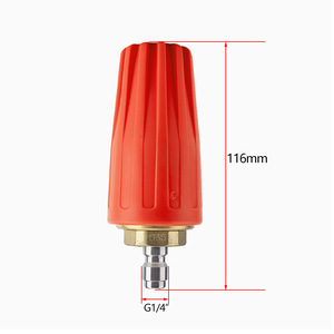 Boquilla de latón para hidrolavadora Mingou de 1/4 pulgada y 345 bares, color rojo, para lavado de autos - Product Image 5