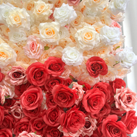 Meilleure vente de toile de fond rose vif enroulable tissu rideau mur mariage 5d fleur mur