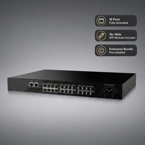 Lenovo ThinkSystem DB610S, Switch SAN FC de 16 Puertos Totalmente Activados, 16/32G, 768Gbps, Baja Latencia, con 16Gb SWL SFP y Paquete Empresarial - Product Image 3
