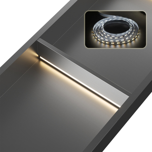 2025 Hot Sale Double Tier Niche Douche Met 304 Roestvrijstalen Body Ledstrip En Multifunctionele Abs Handdouche - Product Image 5