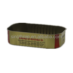 식품 학년 사각 깡통 빈 125ml 125g 1/4 클럽 캔 기름 정어리 Pilchard 물고기에 대 한 일반 옻칠 알루미늄 상자 - Product Image 3