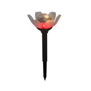 Lampe solaire de pieu menée par lotus solaire de lampe de fleur de lotus de produit de vente pour le <span class=keywords><strong>jardin</strong></span> - Product Image 1