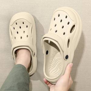 गर्म ग्रीष्मकालीन समुद्र तट जूते पुरुषों महिलाओं को सांस लेने योग्य आराम फैशन प्रवृत्ति एवा क्लोज बोउ ठोस रंग गोल पैर पैर के बगीचे - Product Image 4