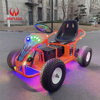 Kart à pédales LED tout-terrain à grandes roues pour enfants, voiture tamponneuse électrique parent-enfant, vente en gros d'usine pour centre de divertissement en plein air