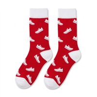 Chaussettes de sport personnalisées en coton jacquard sans couture, à pointes reliées à la main, pour adultes, chaussettes fantaisie à la mode pour hommes et femmes, OEM ODM