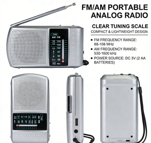 Mini <span class=keywords><strong>radio</strong></span> portable avec batterie intégrée, petit haut-parleur AM/<span class=keywords><strong>FM</strong></span>, lecteurs conviviaux pour les personnes âgées - Product Image 5