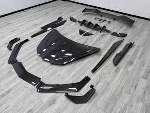 Bodykit de voiture en Fiber de carbone de haute qualité BTC pour Chevrolet <span class=keywords><strong>Corvette</strong></span> C8 nouvelle condition diffuseur de lèvre avant jupes latérales capot de becquet - Product Image 4