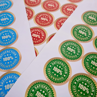 Autocollants transparents personnalisés avec impression dorée, étiquettes de logo transparentes