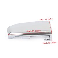 Couvercle de cylindre de serrure de poignée de porte avant, 1 pièce, en ABS argenté, accessoires de voiture pour Cadillac Escalade Escalade ESV 2015-2019 13596115