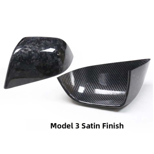 Guscio per specchietto retrovisore in fibra di carbonio di alta qualità e adesivo per copertura specchietto retrovisore, adatto per Tesla Model 3, stile adesivo. - Product Image 3