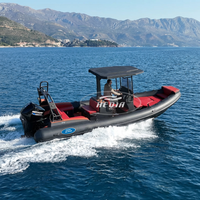 Bateau pneumatique de sport en aluminium RIB760 de 25 pieds, design italien CE de luxe 2026, fabricant de bateaux pneumatiques à grande vitesse
