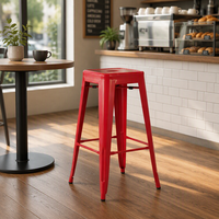 TH-1001(30) Tabourets de bar commerciaux modernes sans dossier, empilables, avec structure en métal haute qualité, pour usage domestique, bar ou centre commercial