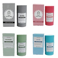 Masque en stick d'argile solide Bosuya – 4 types : Armoise, Océan, Fraise, Volcan – Nettoyage en profondeur, minimisation des pores, masque facial à appliquer