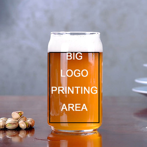 Bán buôn tùy chỉnh 16oz bia Kính bia có thể định hình thủy tinh thăng hoa trống thủy tinh có thể bia có thể thủy tinh - Product Image 4