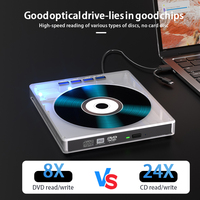 7-1 Multifunctional External Optical Drive Mobile Computer USB CD Disc Player Button Control No Display Home Use